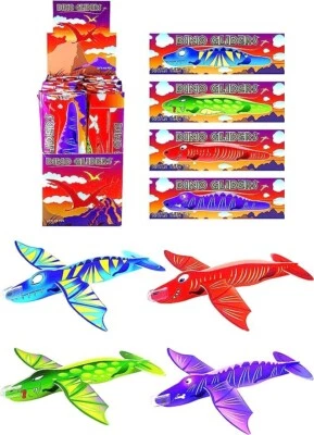 Party Bag Gift Dinosaur Flying Glider Planes - Pack of 12 Children Toy-Henbrandt