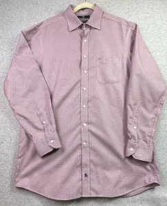 Hart Schaffner Marx Pink Geometric Dress Shirt 16.5 - Picture 1 of 13