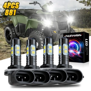 4x LED Headlight Bulbs High Low Beam 6000K 200W For Arctic Cat 400 500 650 700 - Picture 1 of 11