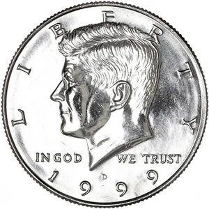 1999 D Kennedy Clad Half Dollar Uncirculated Coin - Picture 1 of 4