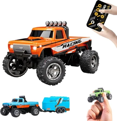 Camión Atlodas Mini RC, Mini Monster Truck RC, Monster Truck Remote Co escala 1:64 Foto 1 de 4