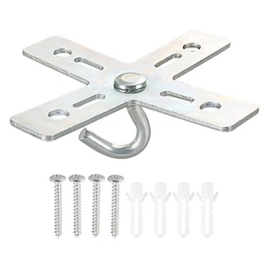Ceiling Hook Kit Cross Design Metal Plate Mount Hanger Holder Light Fixture - Picture 1 of 6