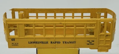 LIONEL O POSTWAR #60 TROLLEY BODY ONLY, BLACK LETTERING, ALL WINDOWS, VG+ - Image 1 of 4