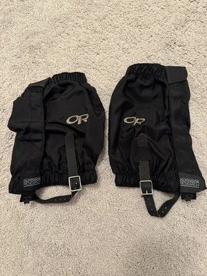 OR Outdoor Research L/XL Gaiters Never Worn Black Gore-Tex - Image 1 of 2