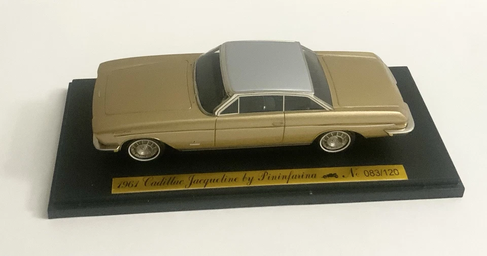 1/43 1961 Cadillac Jacqueline coupe by Pininfarina gold handmade by EMC - Image 1 of 4