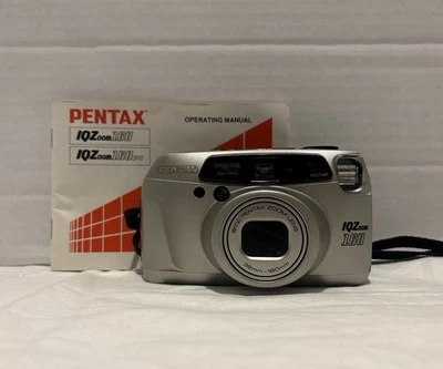 Pentax IQZoom 160 35mm Point & Shoot Film Camera w/38-160mm Zoom New Batt. Works - Image 1 of 4