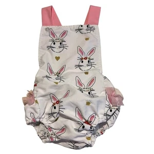 Pagliaccetto bambino vintage taglia 80 3/6 mo (LEGGI) salopette tutù coniglietto balletto rosa - Foto 1 di 10