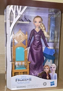 Nuevo Hasbro Disney Frozen 2 Trono de Elsa Conjunto Muñeca Con Accesorios - Imagen 1 de 6