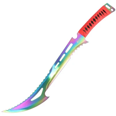 Rainbow Ninja Sword Full Tang Stainless Steel w/ Sheath, 24" - FREE SHIPPING! - Image 1 of 4