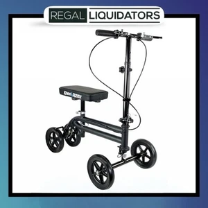 KneeRover Economy Knee Scooter Steerable Knee Walker for Adults Matte Black - Picture 1 of 9