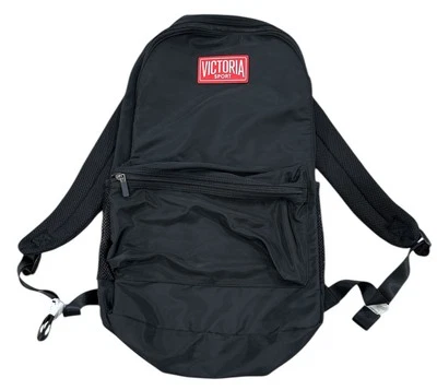 Mochila VICTORIA’S SECRET negra lisa tamaño completo con logotipo rojo VS en la parte delantera Foto 1 de 2