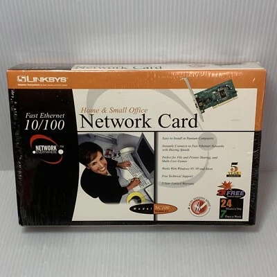 LinkSys Fast Ethernet 10/100 Home & Small Office Network Card NC100 v2.1 NEW NOS - Image 1 of 4