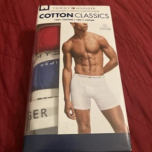 Tommy Hilfiger Boxer Briefs 3-Pairs Size Medium Cotton Classics Andes Blue & Red - Picture 1 of 5
