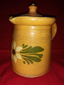 Pot couvert en terre cuite Vernissée Alsace Art Populaire 13 cm de Haut N°760/1 - Imagen 1 de 8