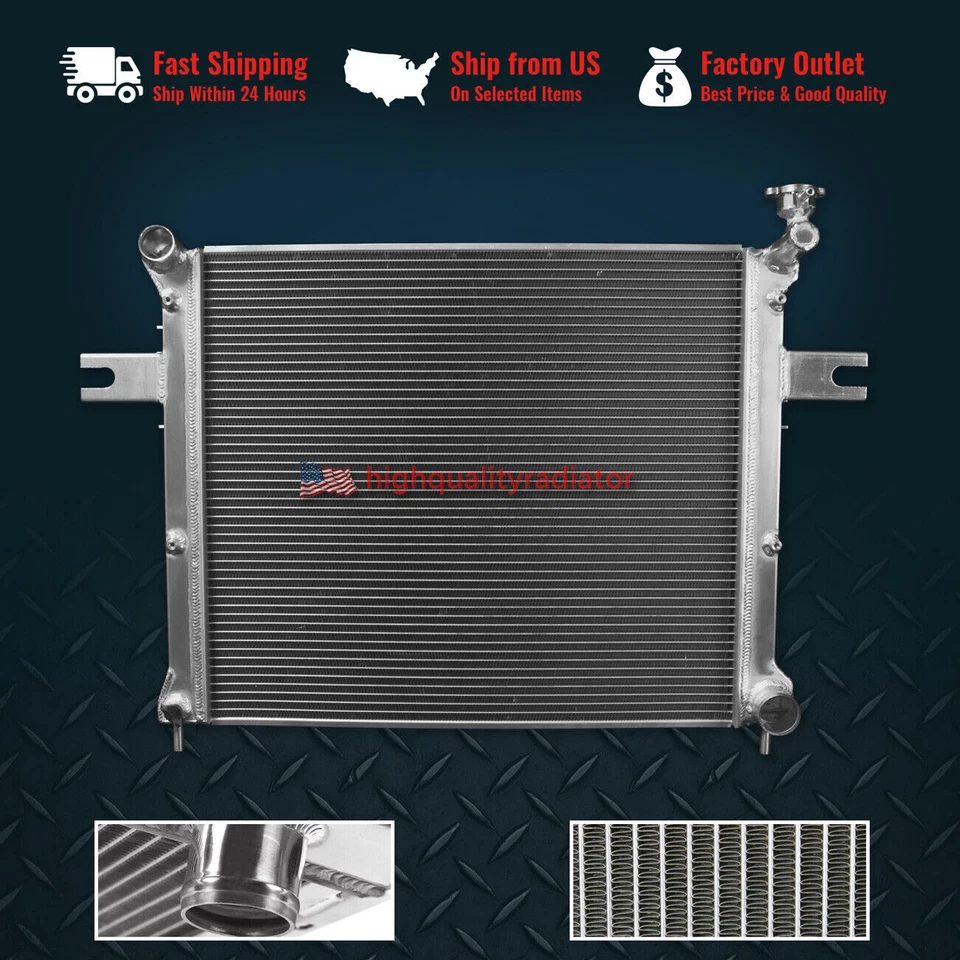All Aluminum Radiator For 2005-2010 Jeep Grand Cherokee 3.7L 4.7L 6.1L 3.0L 3Row Foto 1 de 4