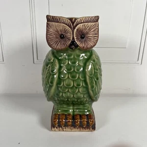 Owl Figurine Statue Green Brown Hobby Lobby Woods Hoot Animal Ceramic 9” Tall - Picture 1 of 7