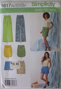 Simplicity Sewing Pattern #1617,   Size 12-14-16-18-20 ,  Misses' Skirts & Pants - Picture 1 of 3