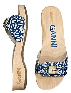 GANNI x DR. Scholl’s Sandals In Egret Monogram Size US 10/Eur 41 - Picture 1 of 8