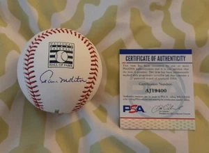 Paul Molitor signed Hall of Fame logo baseball PSA COA #AJ19400 Brewers - Picture 1 of 4
