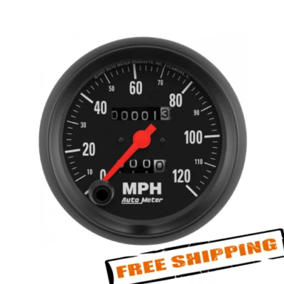 Auto Meter 2692 Z-Series 3-3/8" Mechanical Speedometer Gauge, 0-120 MPH - Image 1 of 3