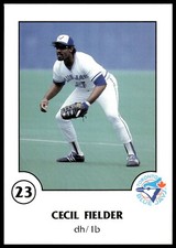 1988 Toronto Blue Jays Fire Safety Oversized Cecil Fielder #NNO