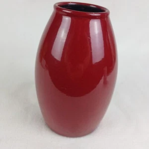 Pier 1 Scheurich tiefrote Ochsenblut glasierte Keramik Vase Deutschland 7,5 Zoll - Bild 1 von 7
