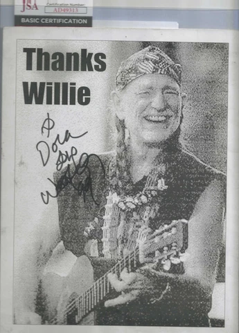 Willie Nelson Autographed 8x11 Concert Program Singer Songwriter JSA COA Cover