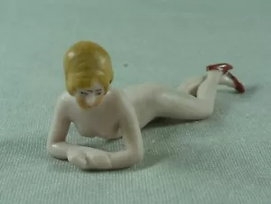 FABULOUS ANTIQUE ESTATE RECLINING BATHING BEAUTY BELLE NUDE GERMAN 7063 C 1920'S - Bild 1 von 5