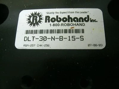 ROBOHAND DLT-30-N-B-15-S LINEAR BASE PNEUMATIC THRUSTER NEW - Image 1 of 4