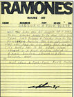 THE RAMONES - Signed Handwritten Lyrics - 'Sheena Is A Punk Rocker' - Preprint