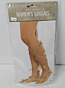 Gods & Goddesses WOMENS SANDALS Gold 1 Pair - Adult One Size Fits Most - Picture 1 of 3
