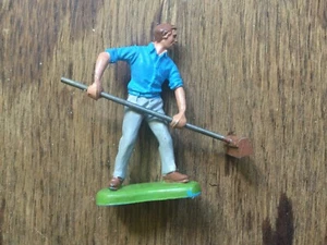 Britians farm vintage figure labourer with broom - Picture 1 of 4