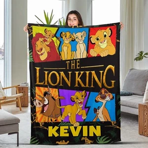 Personalized Disney Lion King Blanket, Lion King Velveteen Blanket, Lion King Bi - Picture 1 of 3