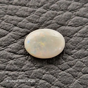 0.66 Ct Natural Loose Australian Opal White Oval Cabochon 8.05x6.1x2.13mm - Picture 1 of 6