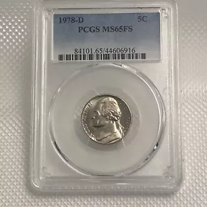 1978 D Jefferson Nickel 5c PCGS MS65FS - Full Steps - Picture 1 of 2