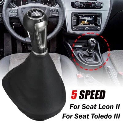 🔥Se adapta a Seat Altea 2004-2012 5/6 velocidades palanca de cambios manija con bota Foto 1 de 4