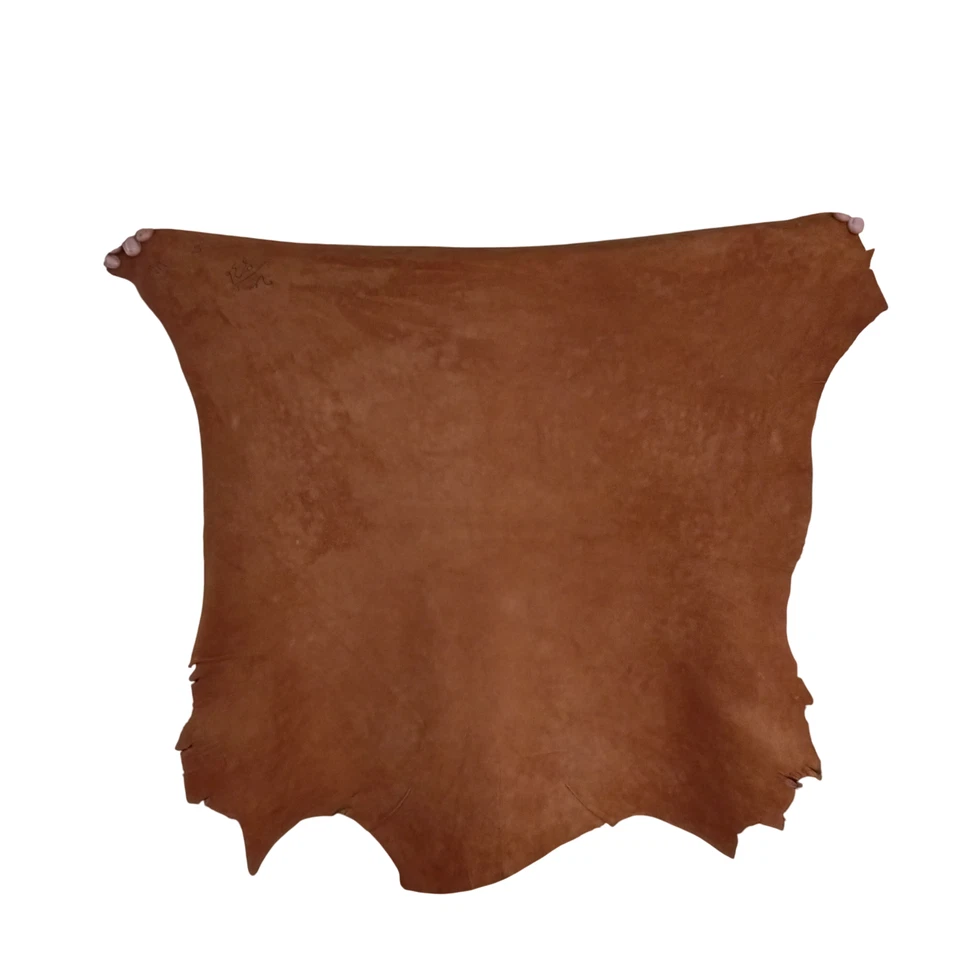 Brown Suede BEST Quality Hides Lambskin Thin Soft Leather Hide skin skins  6sqft - Image 1 of 4