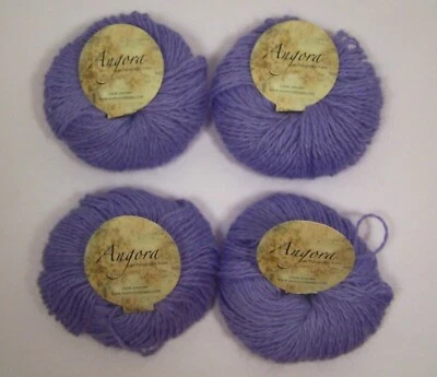ANGORA by Plymouth Hilo Lavanda Color Púrpura #778 Italia - LOTE DE 4, NUEVO Foto 1 de 3