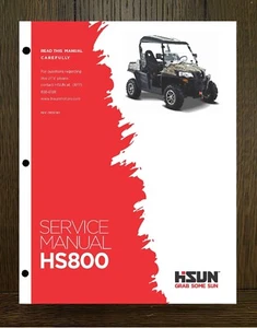800 UTV Technical Workshop Repair Maintenance Manual Fits Hisun HS800UTV WSM - Picture 1 of 20