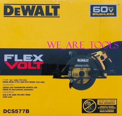 DEWALT DCS577B FLEXVOLT 60V MAX 7-1/4in Cordless Circular Saw Worm Drive Brake - Image 1 of 4