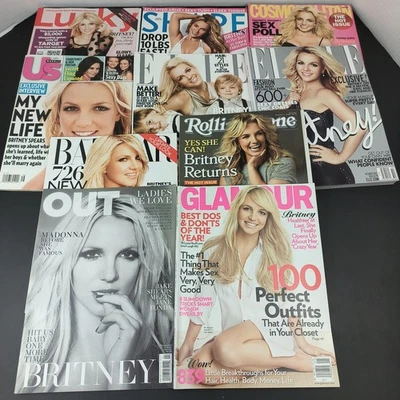 Britney Spears Magazine Lot Assorted Titles Rolling Stone Elle + more Foto 1 de 4