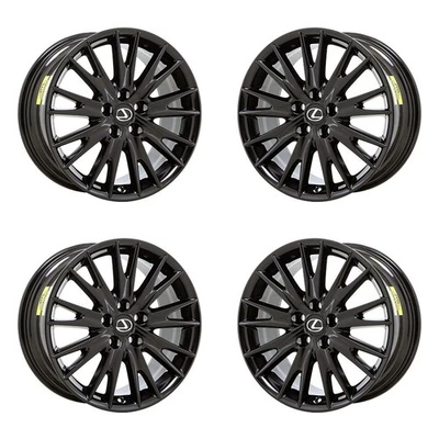 18" Lexus GS350 Gloss Black Exchange Wheels Rims Factory OEM 74271 2013-2017 - Image 1 of 4
