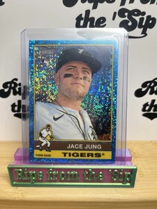 Jace Jung RC 2025 Topps Heritage Chrome Blue Sparkle #71 Tigers - Picture 1 of 2