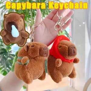 Keychain Cute Capybara Doll Couple Bag Pendant Soft Plush Pendant Birthday Gift - Picture 1 of 13