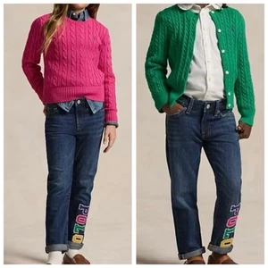 POLO RALPH LAUREN AUTHENTIC YOUTH GIRLS BRAND NEW ORIGINAL JEANS Size 8, NWT - Picture 1 of 11