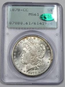 1878 CC Morgan Silver Dollar $1 PCGS MS61 CAC OGH RATTKER Old Holder Nice *J961 - Picture 1 of 3