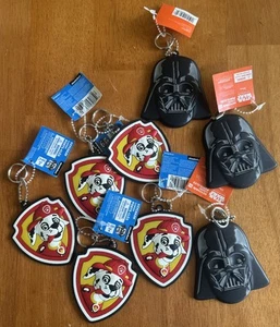 keychain lot 8 llavero paw patrol star wars darth Vader Free Shipping - Picture 1 of 6