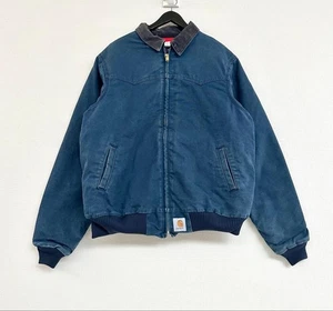 Chaqueta Carhartt Santa Fe Azul Marino XL Rara De Colección Desteñida Buen Estado - Imagen 1 de 12