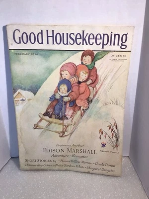FEBRUARY 1934 GOOD HOUSEKEEPING Magazine , VTG ADS & More-VERNON THOMAS Cover — 第 1/4 张图片
