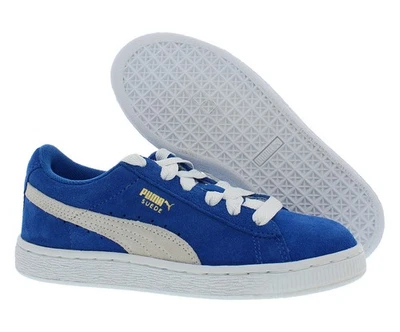 Sapatos masculinos Puma camurça GS tamanho 4, cor: azul snorkel/branco - Imagem 1 de 4